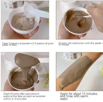 Polvo de Mascarilla Herbal Hidratante para Uso Spa